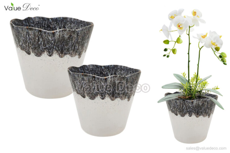 SWV00933 (Reactive Glaze Stoneware Flower Pot)