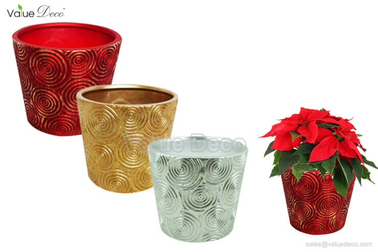 TCV01935 (Circle Design Ceramic Flower Pot)