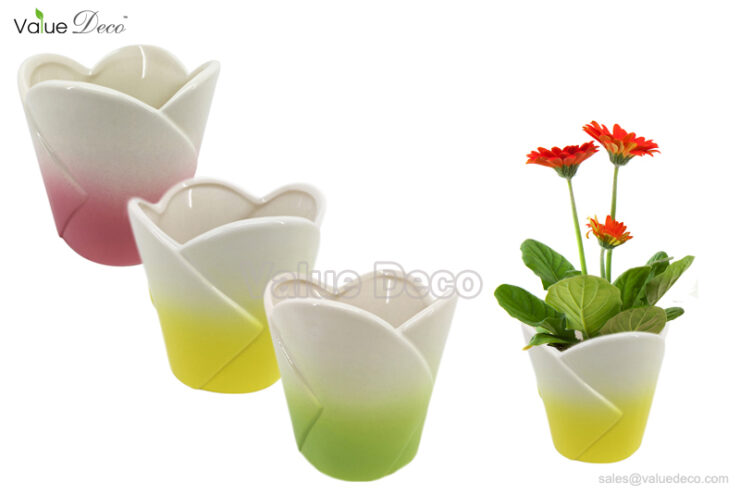 DMV03099 (Spring Gradiant Fade Color Ceramic Pot)