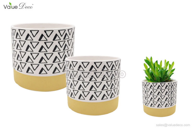 VD19CTF004 (Delta Decal Ceramic Flower Pot)