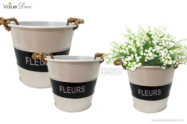 ZCV00609 (Fleurs Text Design Metal Pot)