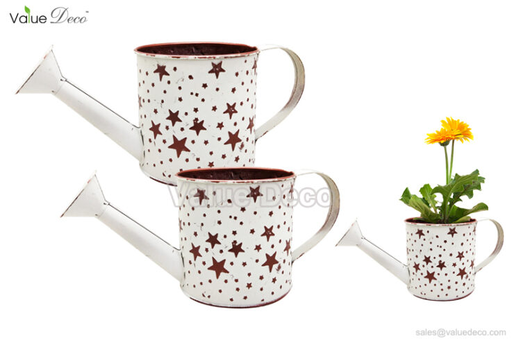 ZCV00850 (Embossed Stars Design Zinc Watering Can)