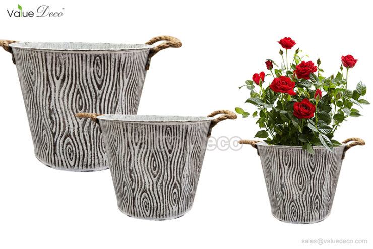 ZCV00897 (Grain Pattern Design Zinc Pot)